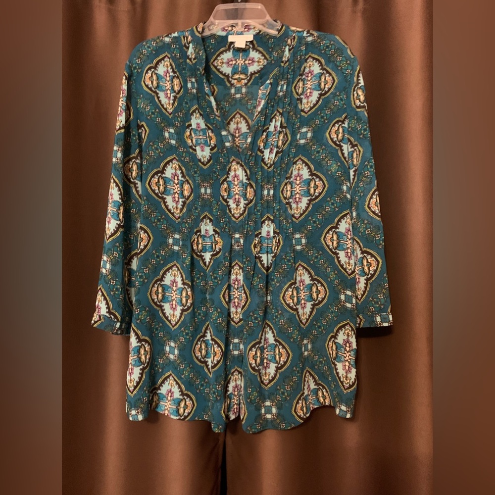 Charter club patterned blouse XL